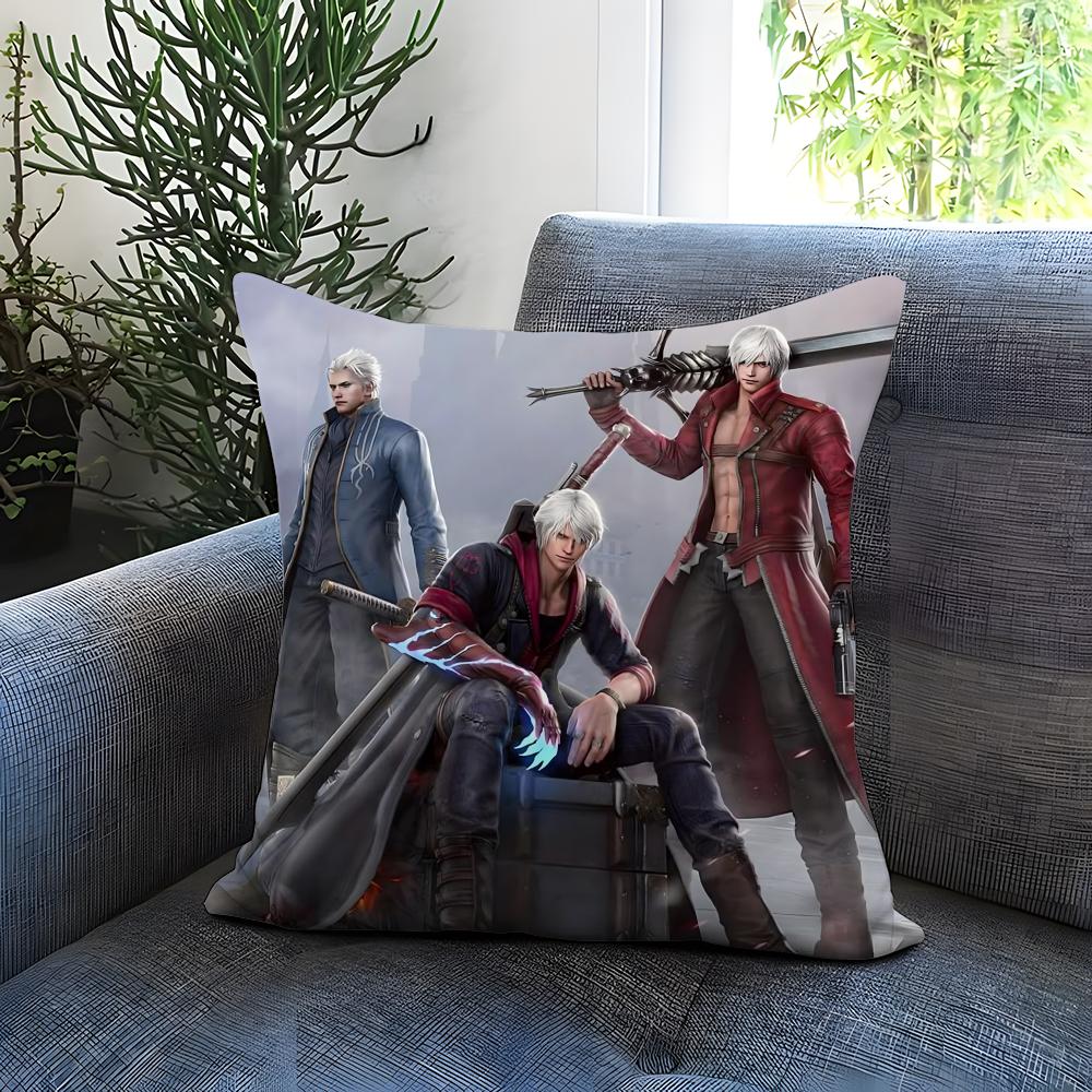 D-Devil May CryS Cushion Cover Comfortable Reversible Pillow Cover Ideal for Car Sofa Bedroom & Beyond