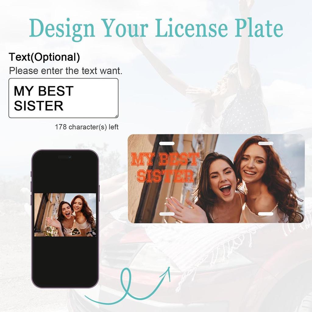 Sublimation Printed US Standard License Plate Metal Sign, 12x6 Inches, Hot-Selling Design