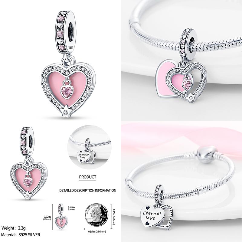 copper handle footprints back pendant charms fit original bracelet charm beads necklace Diy female jewelry High Quality