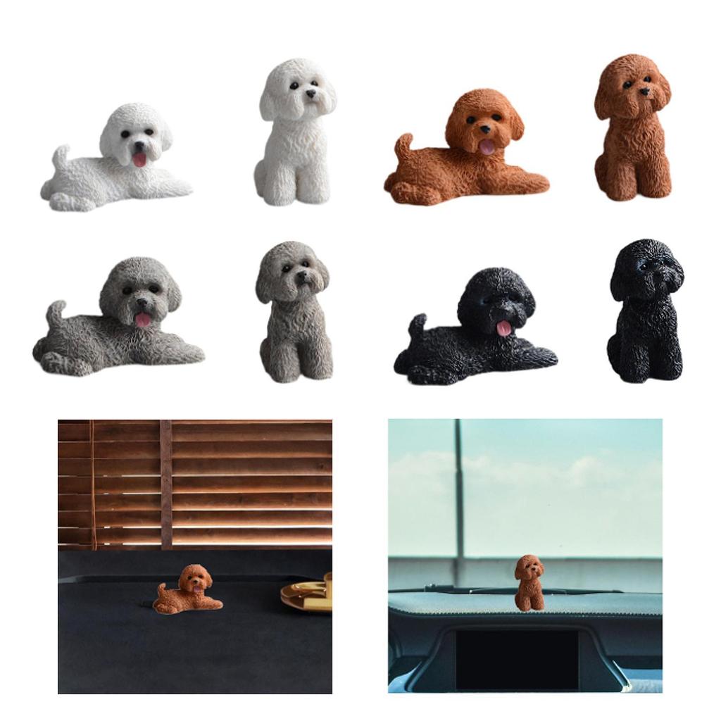 Dog Miniature Figurine Small Sculpture for Cabinet Living Room Office