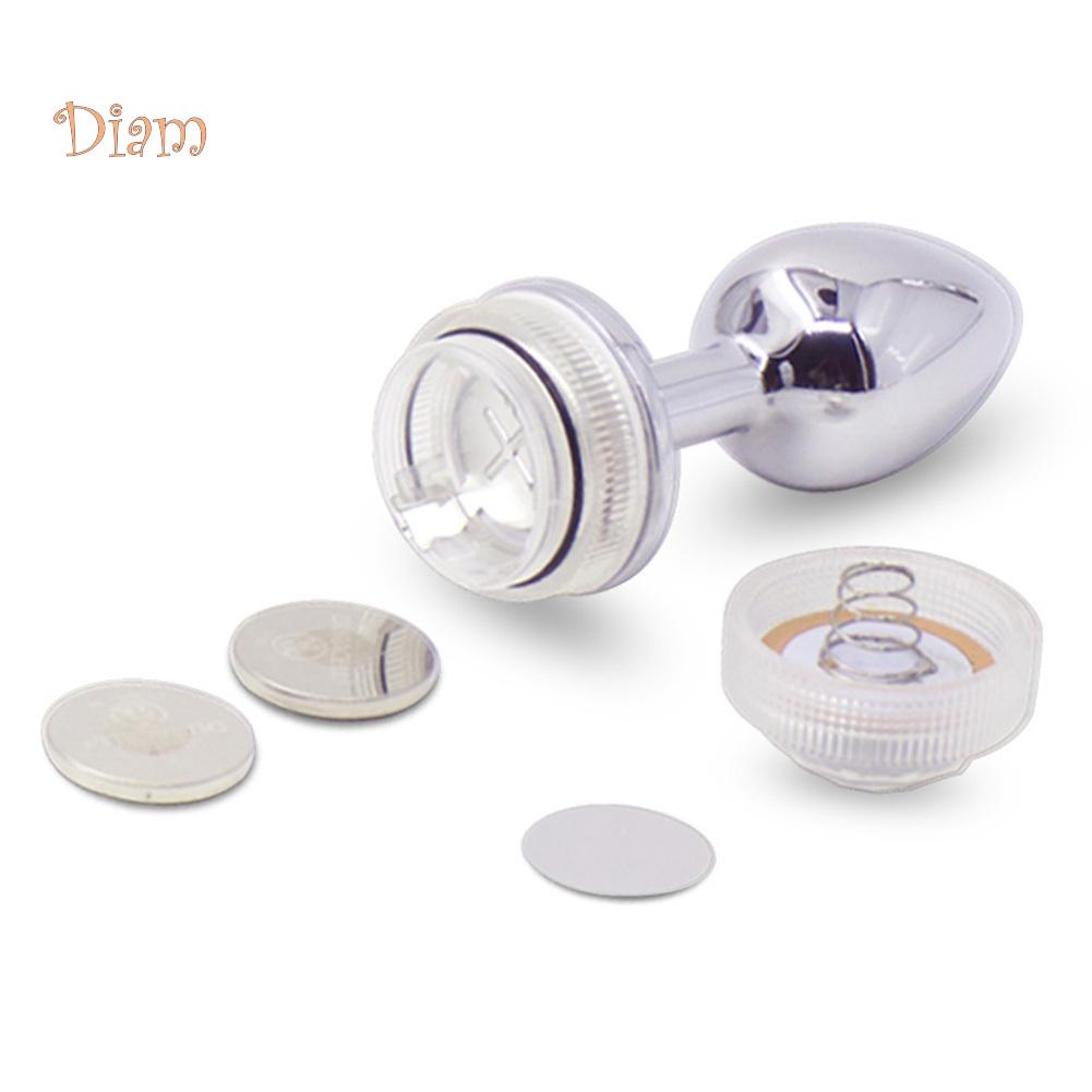 lollipops Metal Anal Plug Dilator Bead Remote Control Color Changing LED Light Sex Toy