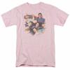 Beverly Hills 90210 Gang In Logo T Shirt Mens Licensed Classic Merch Light Pink