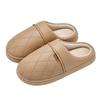 Leather waterproof cotton slippers autumn and winter indoor home non-slip bottom velvet warm couple antibacterial cotton mop