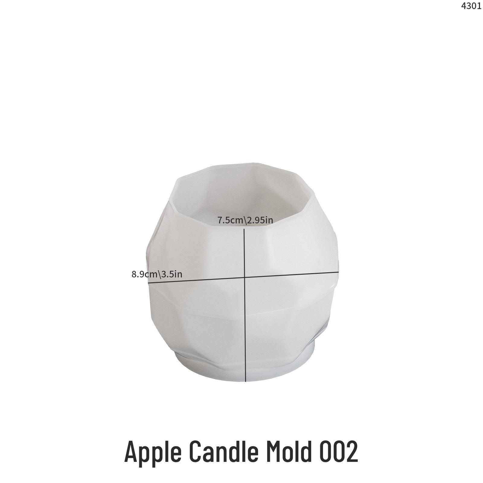 Poppy Crystal Epoxy Resin Irregular Apple Pear Candle Mold