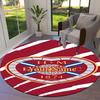 Heart Football Custom Name Round Area Rug Carpet Rug For Living Room Bedroom Sofa Playroom Decor Nonslip Floor Mat