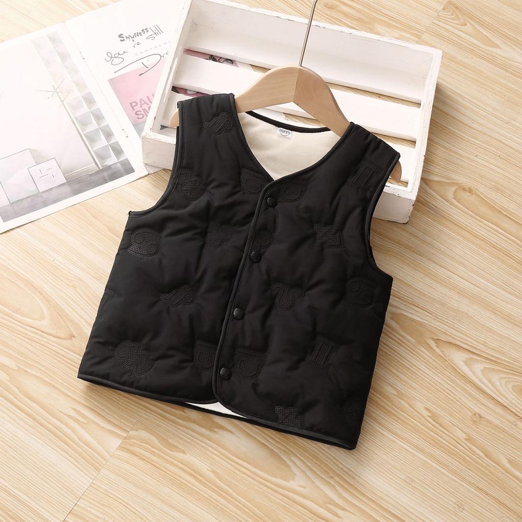 Children's Thermal Vest for Autumn and Winter, Boys and Girls Cotton Inner Vest, Thickened Baby Vest for Older Children, Outerwear