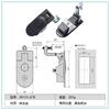 For Southco C5 Compression Latch Zinc Alloy Electric Equipment Push Button Trigger with Key Unlock Sealed Lever Latches