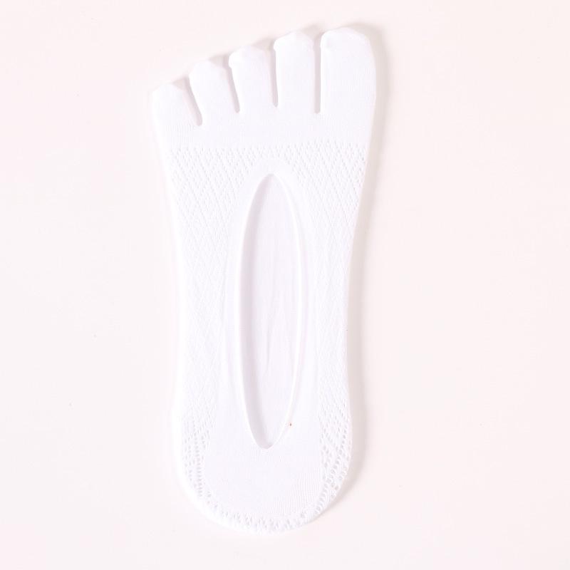 

New Arrival: Men s Japanese-Style Breathable Non-Slip Fishnet Ankle Socks - Sweat-Absorbent, Five-Finger, Checkered Invisible Toe Socks белый