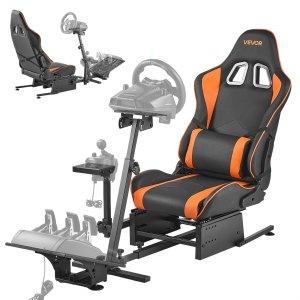 VEVOR Racing Wheel Stand, Heavy-Duty Simulator Cockpit Steering Wheel Stand, Fit Logitech G25, G27, G29, G920, G923, Thrustmaster T300RS, TX F458