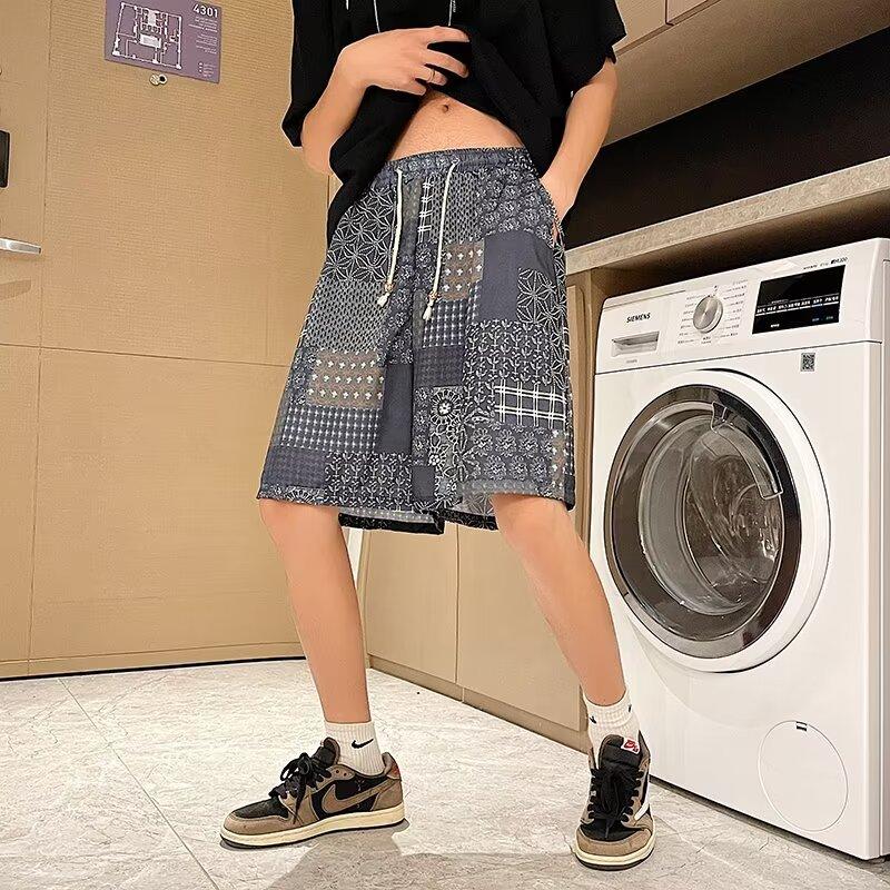 Issilke Kule Hawaiianske Strandshorts Herre Sommer Tynt Design Japansk Retro Amerikansk Trendy Merke Casual Femtedelsbukser