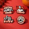 Learning Leifeng Memorial Brooch Era New Youth Red Theme Peripheral Metal Badge Youth Volunteer Brooch