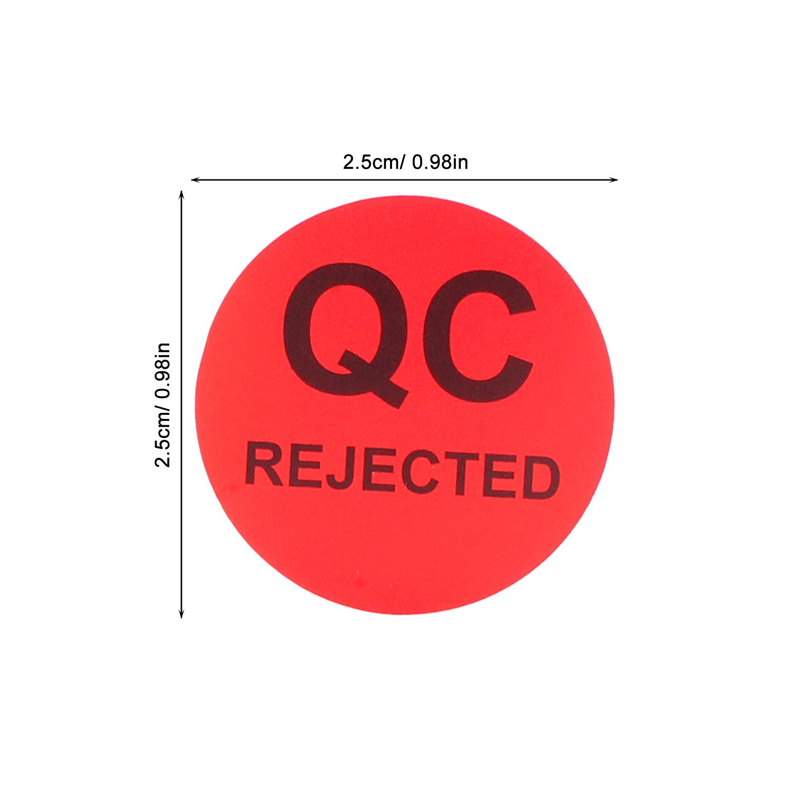 1 Roll Round Qc Inspection Adhesive Labels Stickers Black Text Clear Visibility Quality Control Testing Status Label Sticker красный