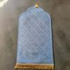 Soft Prayer Mat Thick Sponge Easy To Carry with Tassel Embossed Prayer Mat for Multiple Scenes