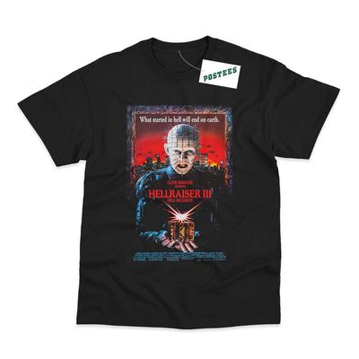 Retro Movie Poster Inspired By Hellraiser Hell On Earth DTG Printed T-Shirt