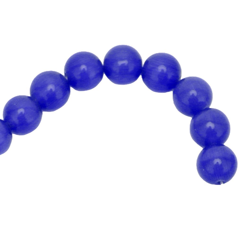 0.39in Diameter Round Beads Natural Stone DIY Bracelet Necklace Jewelry Making AccessoriesDark Blue