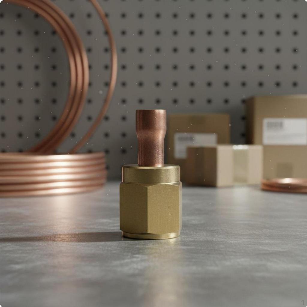 Cooling System Copper Pipe Connector HighPressure Resistant Flared Nut to Sweat Adapter Leak Brass
