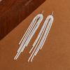 fashion jewelry 925 silver earring for women sterling silver 18K gold plated gleaming tassel chain stud earring piercing jewelry