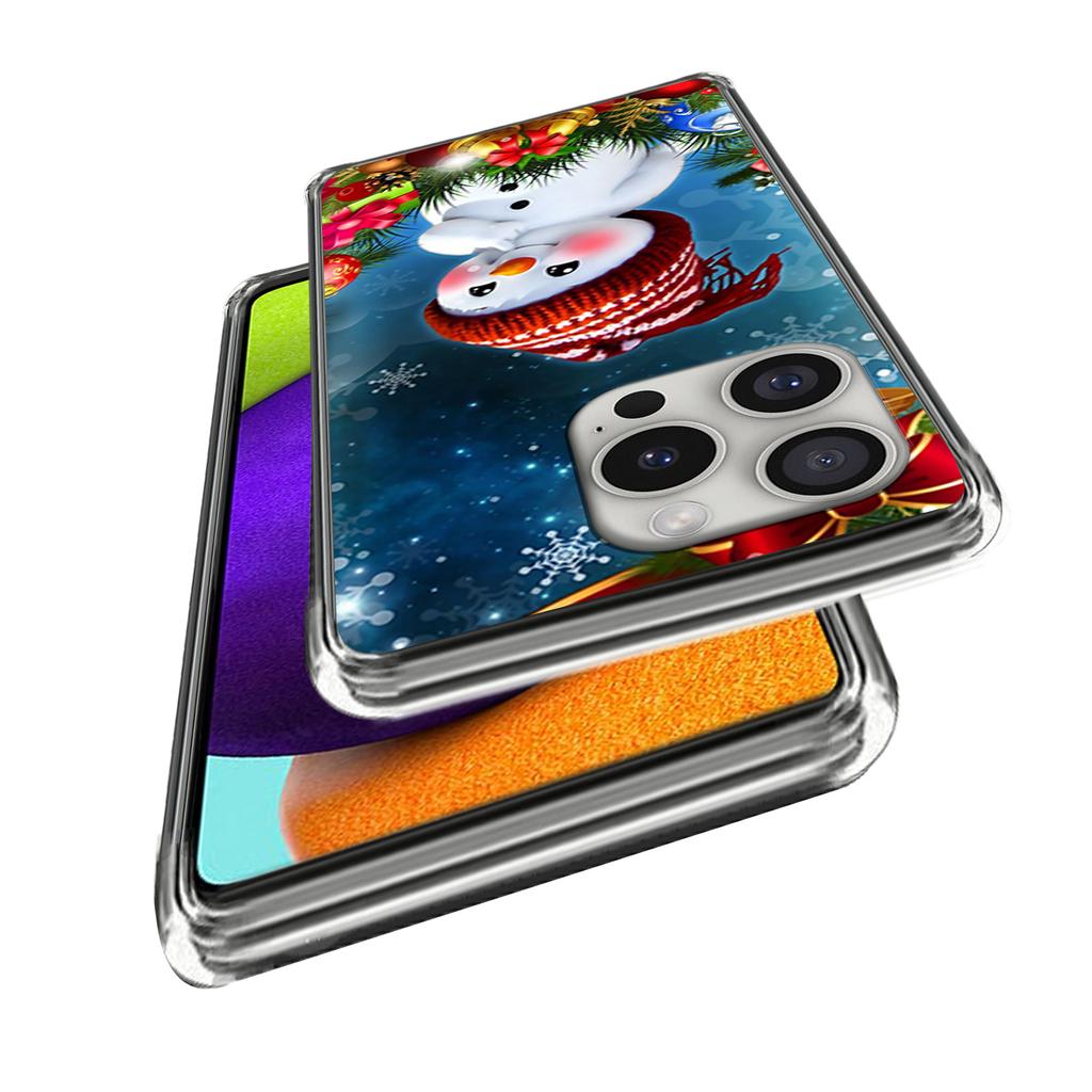 For iPhone 16 Pro Case Christmas Pattern Printing Soft TPU Phone Cover