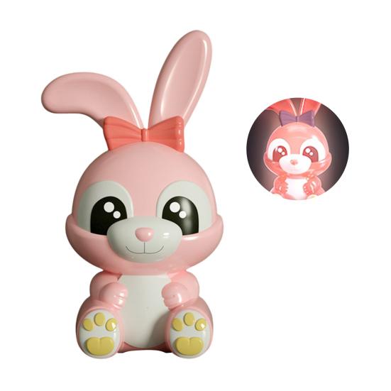 

Копилка-кролик большой вместимости, милый мультяшный кролик, пластиковый горшок для сбережений, украшение, Новый год 2023, для мальчиков и девочек, мультяшная копилка, копилка, новогодний подарок With Light розовый