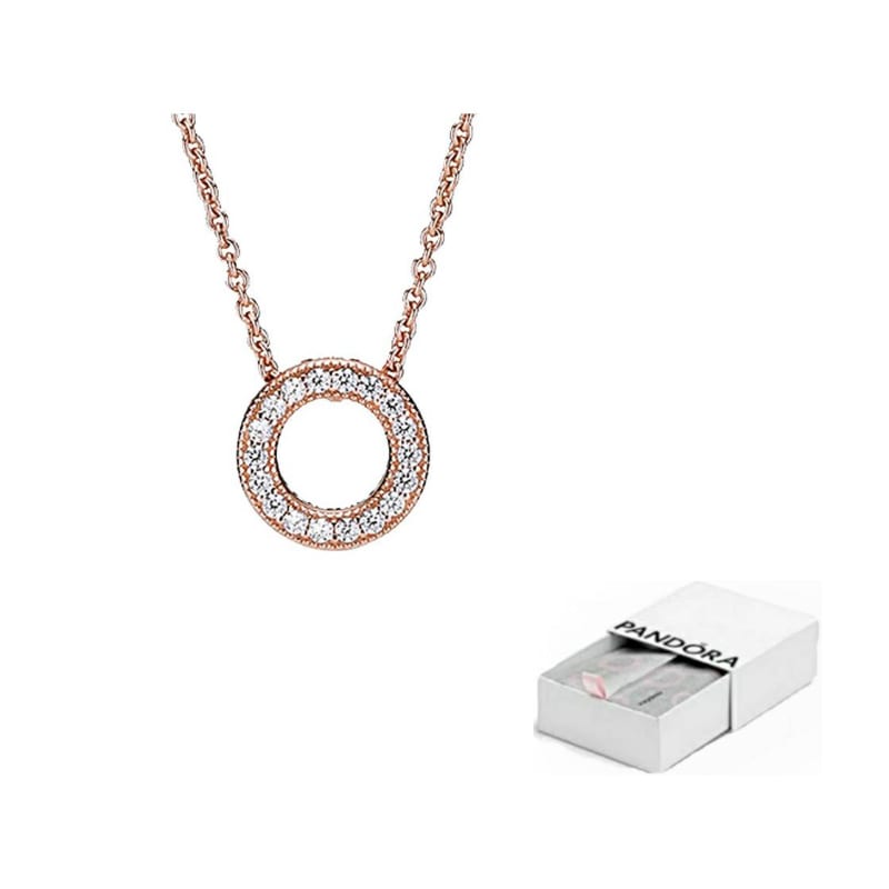Pandora Synthetic Cubic Zirconia Necklaces Women`s