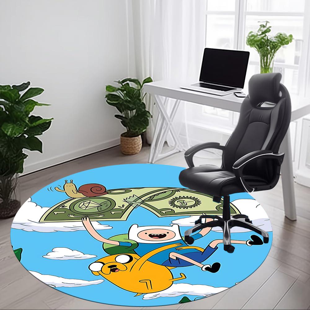 1pc Adventure Time Jake the Dog Office Round Area Rug, Under Office Chairs Bedroom Living Room Home Decor a1022309