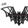 Small Floating Rack Halloween Bat Corner Shelf Decorative Wooden Wall Mount Display Mounted Organizer Spiderweb Design Gothic for Home Bedroom,