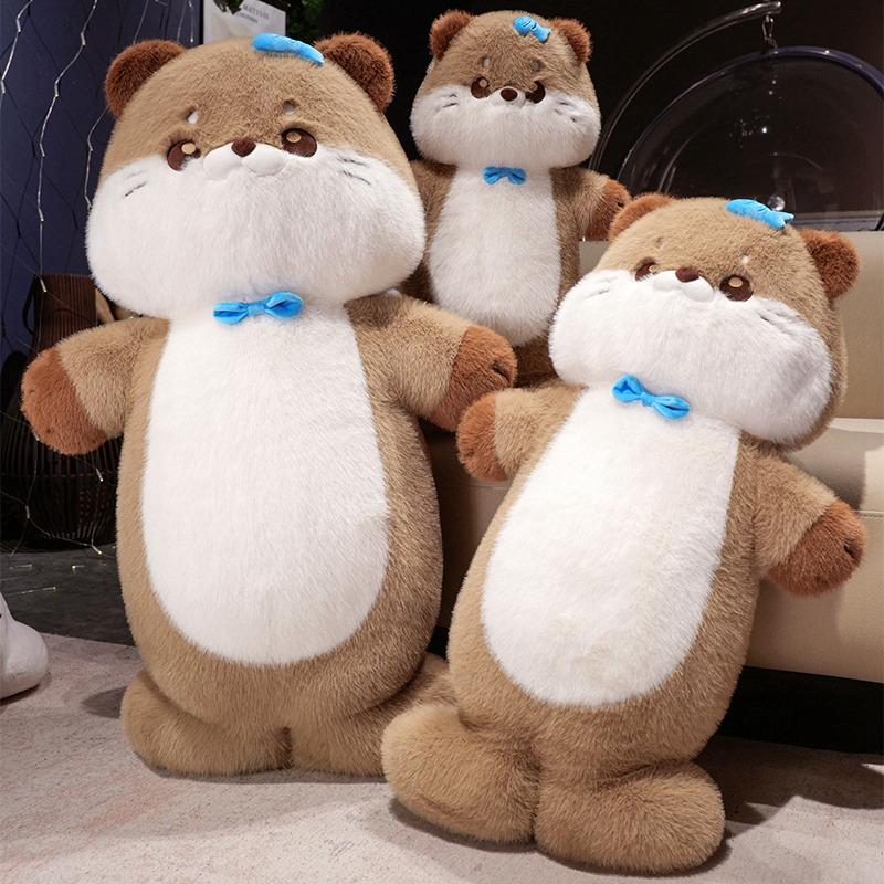 Neues Kissen Weicher Otter Plüschtier Realistisches Wildtier Stofftier Weiche Süße Otter Spielzeuge Niedliches Geschenk