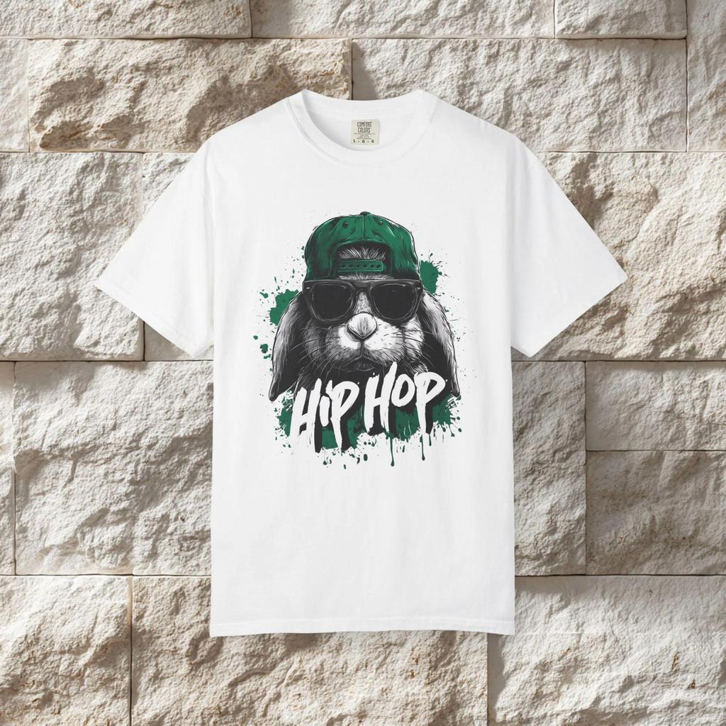 2025 Summer Hip Hop Bunny T Shirt, Rabbit Streetwear Tee, Graffiti Animal Shirt, Urban Hip Hop Graphic Leisure T Shirt Unisex