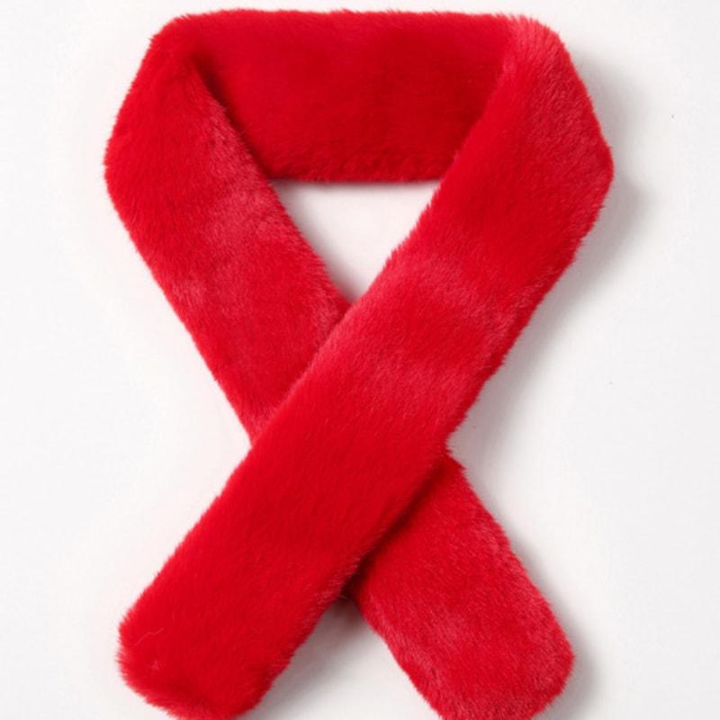 

LALA Fur Scarf Petite Red FREE