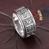 S925 Sterling Silver Zodiac Year Rotating Wheel Ring - Unisex Index Finger Design