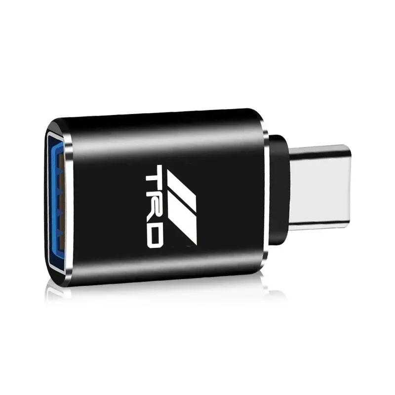 Car Usb Type C Cable Converter Charging Adapter Car Accessories For Toyota Chr Corolla Yaris Rav4 E150 E120 Land Cruiser 200