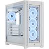 CORSAIR iCUE 5000X RGB QL Edition Mid-Tower PC Case, White (True White) CC-9011233-WW