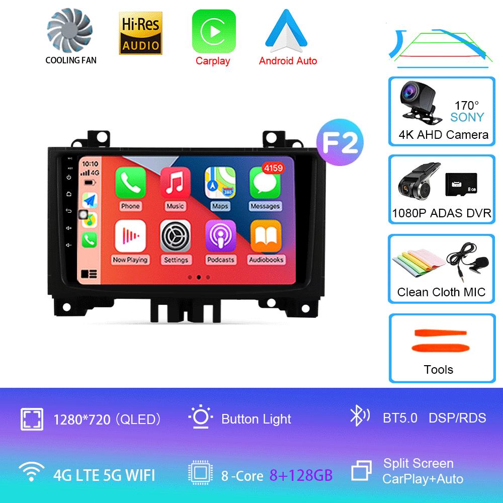 Car Radio 9" Android 14 For Mercedes Benz Sprinter For VW Crafter 2006- 2016 Android CarPlay 4G WIFI GPS Navigation No 2din DSP