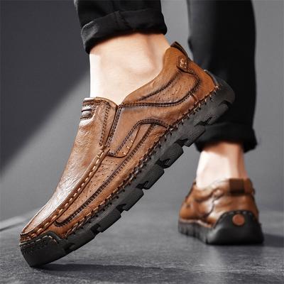 Modne Wygodne Męskie Buty Biznesowe Wsuwane Skórzane Mokasyny Męskie Płaskie Codzienne Męskie Gorąca Wyprzedaż Mokasyny Nowe Ręcznie Robione Męskie Buty do Chodzenia