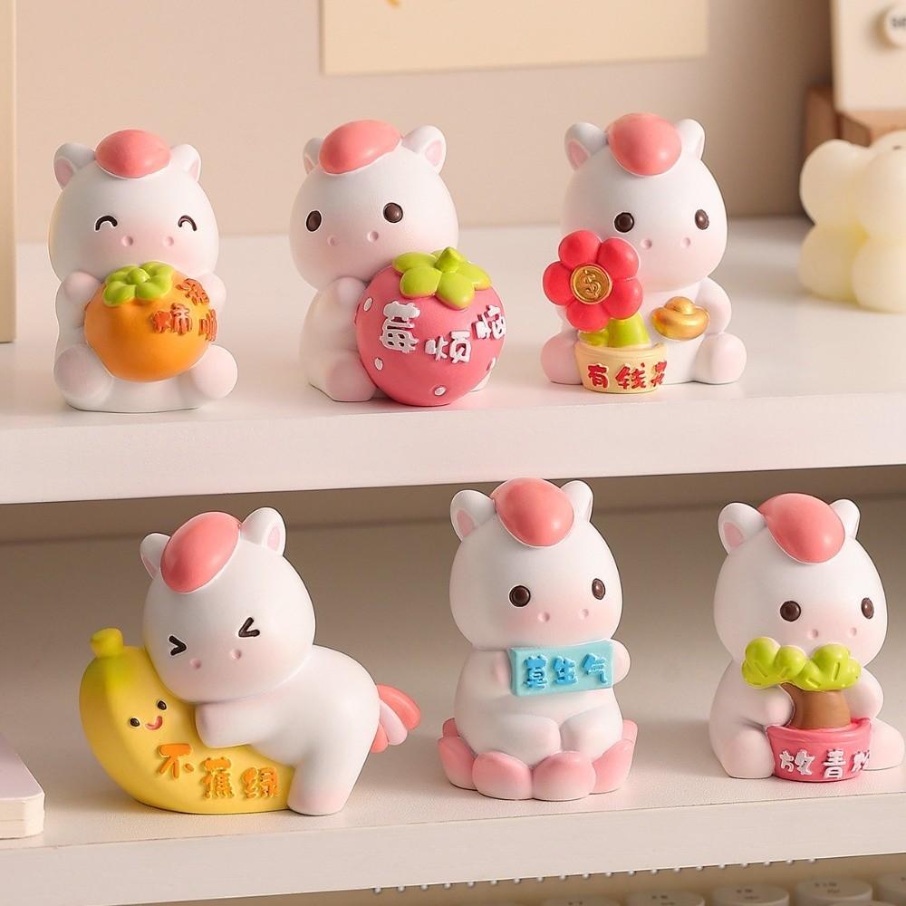 Fortune 2026 Horse Year Mascot Ornaments Cartoon Horse Figures Ornament  Chinese New Year