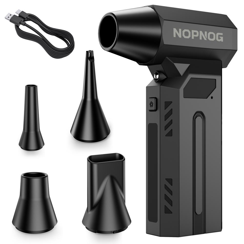 

Turbo Fan Portable Strong Blowing 140000RPM Car Jet Snower Removal Electric Air Duster 4 Gears Adjustable LED Light Wireless чорний