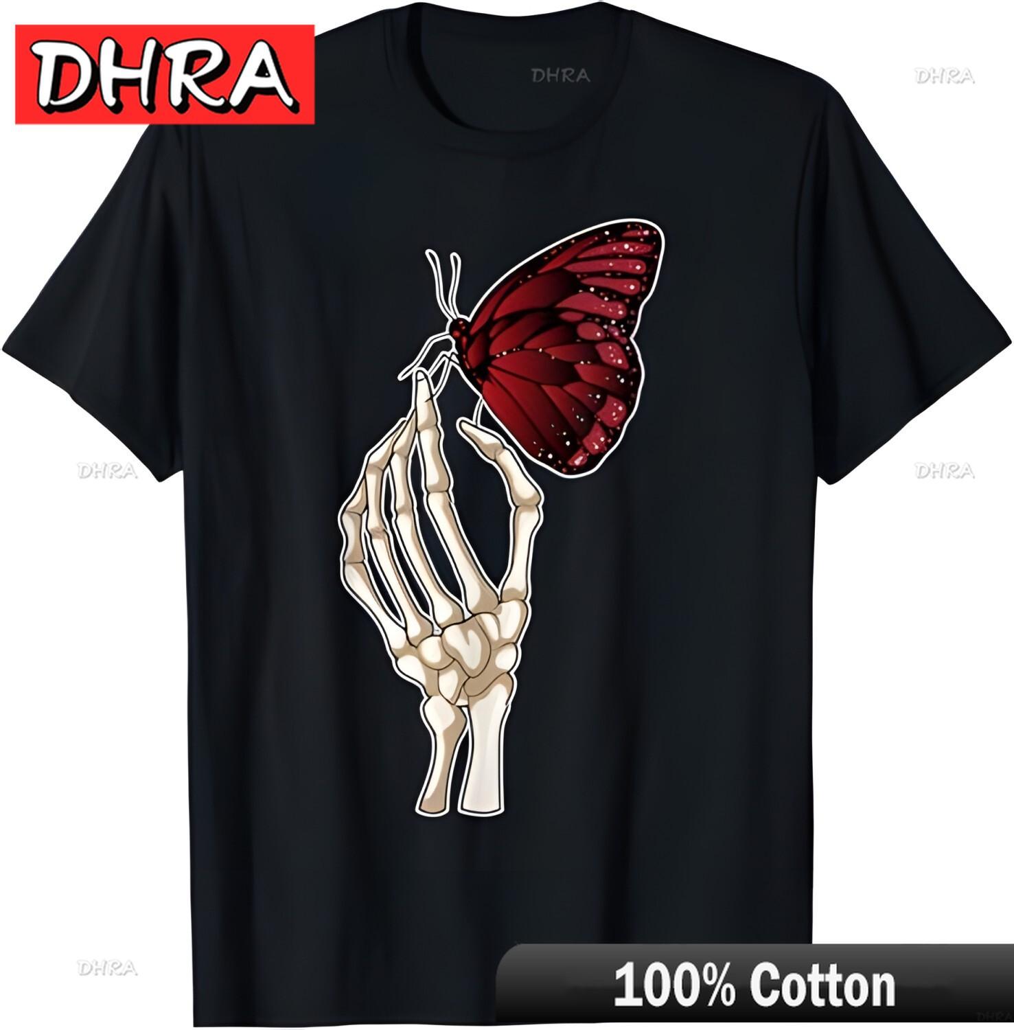 

Butterfly Skeleton Hand TShirt Casual Modern Graphic TShirts Modern Unique Creative Tshirts Shirts for Funny Shirts Portrait 3XL