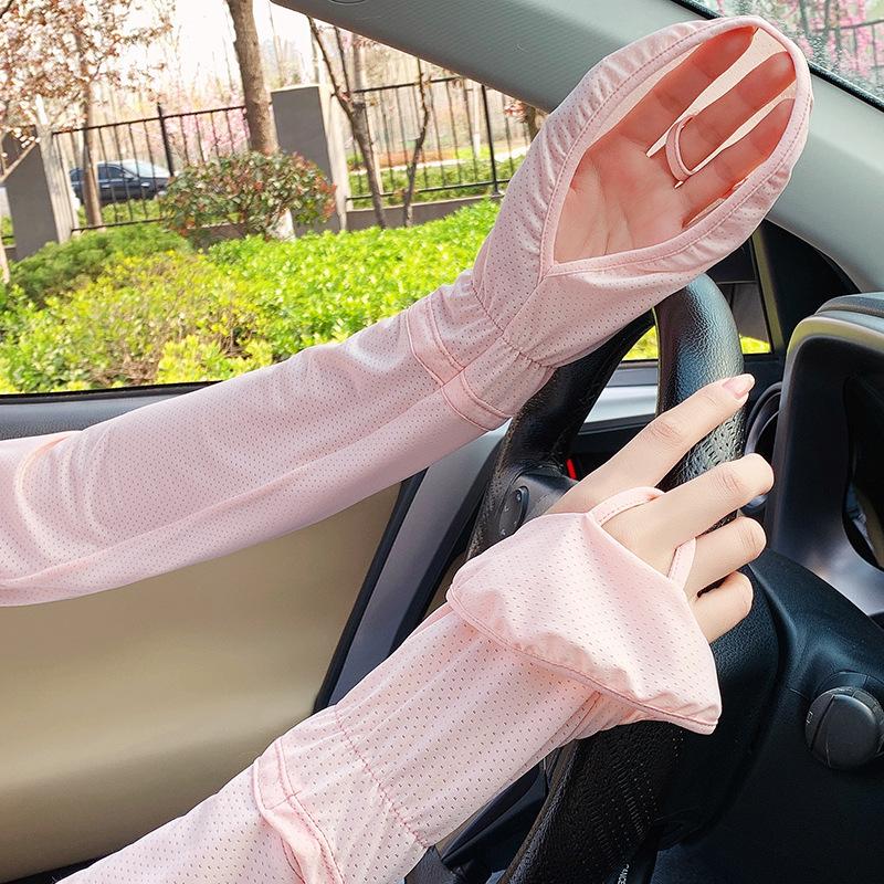 

Sunscreen Ice Sleeves Fashion Outdoor Summer Women s Driving Sleeves UV Thin Adjustable Arm Guard Sleeves average size