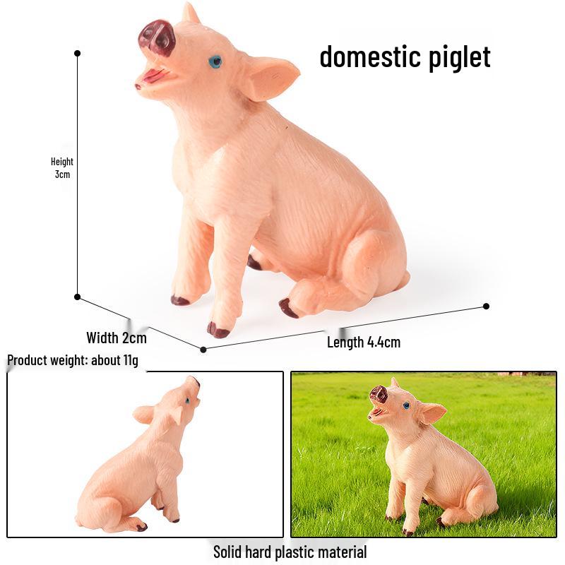 Farm Animal Simulation Toy Set: Chicken, Duck, Goose, Boar, Horse, Cow - Educational Gift for Children, Cognitive Ornament