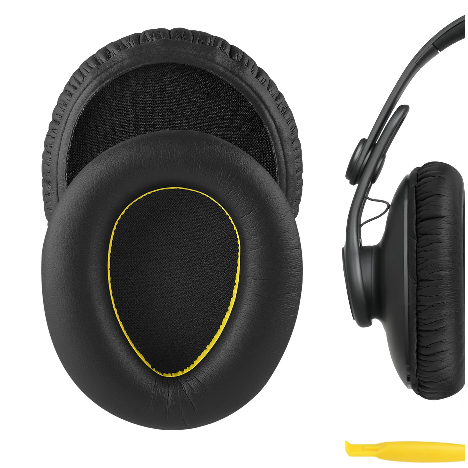 

Geekria Ear Pads QuickFit Compatible Pad Arker Game AKG K361, K361BT, K371, K371BT Headphones Pad EarEar Cup Protein Leather (Black)