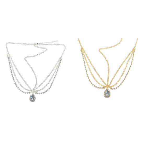 Forehead Chain Water Drop Pendant Decoration Adjustable Head Circumference Forehead Chain Hair Accessory