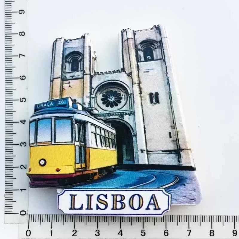 Portugal Fridge Magnets Tourist Souvenir Portuguese Cock Lisboa Tram Guitar Magnetic Refrigerator Sticker Collection Travel Gift