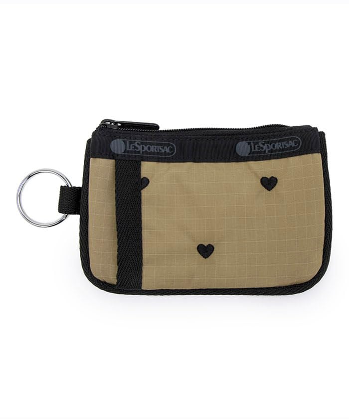 

Pouch Card Case KEY CARD Mocha Black Heart Embroidery [LeSportsac] [Official] HOLDER/4009