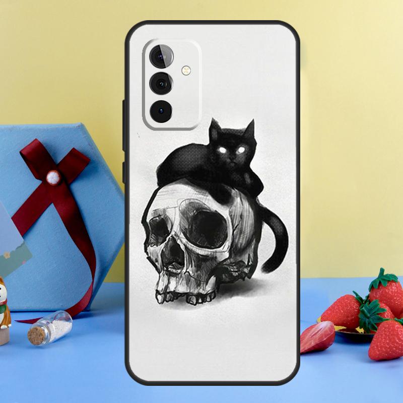 

Black Cat Skull Goth Witch Case For Samsung Galaxy A13 A23 A33 A53 A73 A14 A24 A34 A54 A72 A52 A32 A12 A51 A71 A15 A25 Samsung A54 5G
