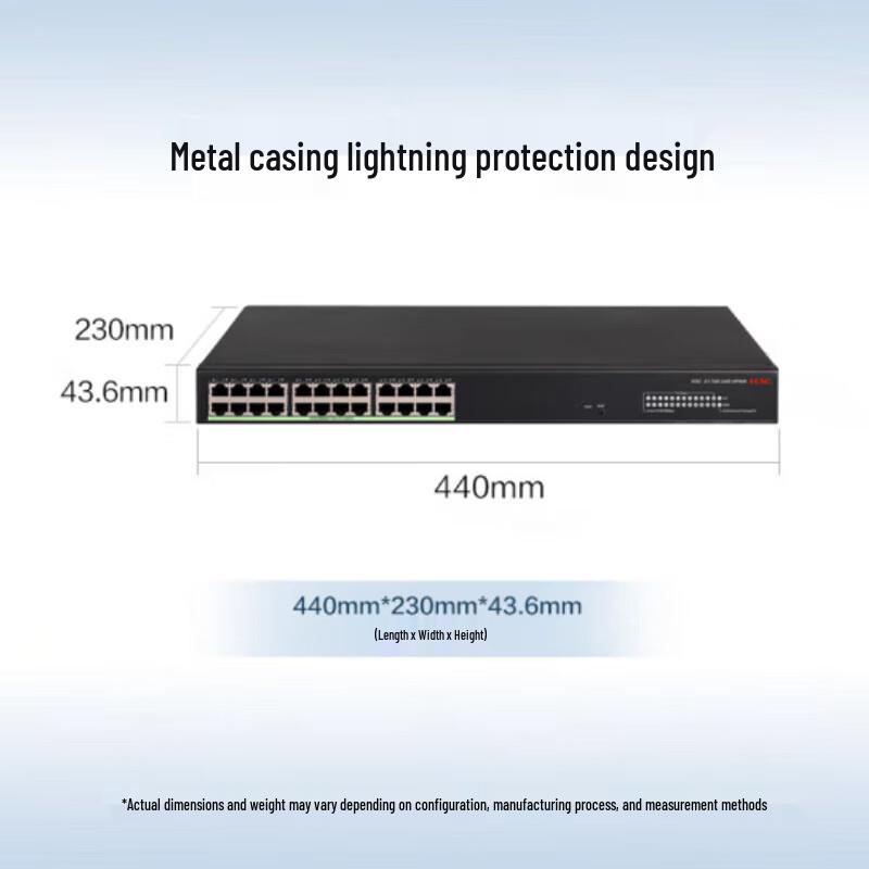 H3C S1750-24G-HPWR 24-Port Gigabit Managed PoE+ Network Switch