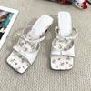 Women Slippers Summer Dress Shoes Designer Mid Heels Elegant Pumps Heeled Shoes Woman 2025 Trend Brand Party Women’s Chaussures