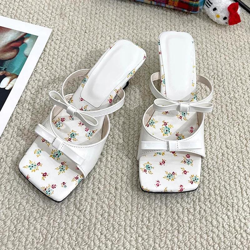 Women Slippers Summer Dress Shoes Designer Mid Heels Elegant Pumps Heeled Shoes Woman 2025 Trend Brand Party Women’s Chaussures