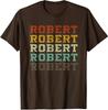 First Name Robert Retro Pattern Vintage Grunge Style Unisex T-Shirt