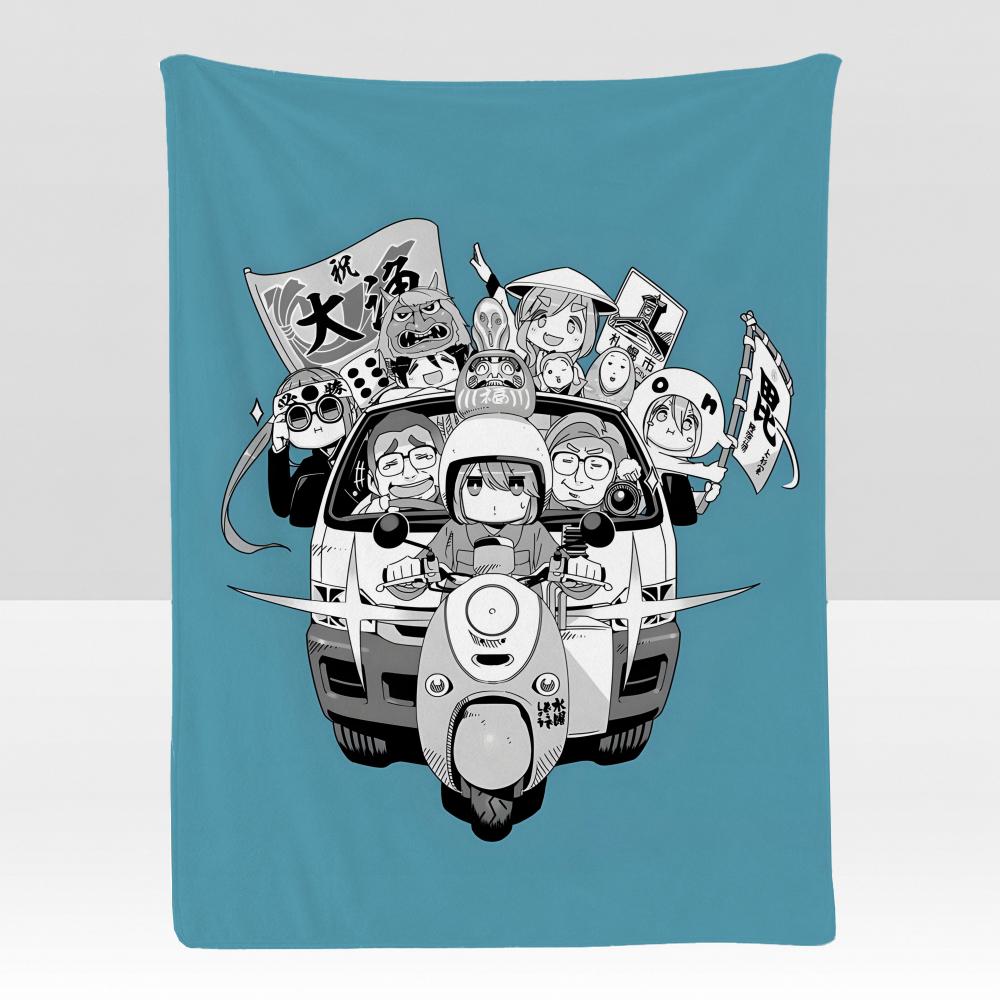 Anime LBack CCamp Throw Soft Flannel Blanket for Bed Bedroom Sofa Picnic Throw Skinfriendly Breathable Gift Cover