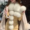 Long Faux Fox Fur Scarf Women Winter Warm Soft Furry Scarves Casual Lady Outdoor Neck Warmer Collar